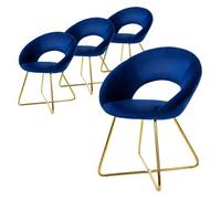 Silla De Comedor De Terciopelo Silla De Salón Con Patas De Metal