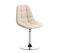 Silla de comedor emil simil cuero crema 52x48x84 cm