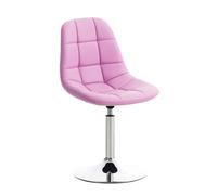 Silla de comedor emil simil cuero rosado 52x48x84 cm