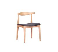 Silla de comedor en madera de fresno y cojín de polipiel - elbow