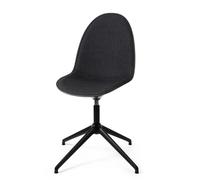 Silla de Comedor Eternity Giratoria Base Negro y Tapizada 198 Gris
