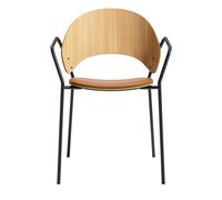 Silla De Comedor Eva Solo Dosina Con Reposabrazos Y Tapizada Roble/Coñac Roble / Coñac