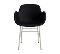Silla De Comedor Form Con Reposabrazos Tapizada Grupo 7 Gris Cálido/Acero