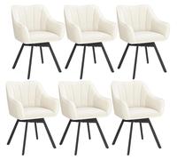 Silla de comedor giratoria - 360 grados - Terciopelo - Patas metálicas - Beige