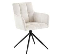 Silla de comedor jonah tela crema 59x59x87 cm