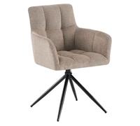 Silla de comedor jonah tela gris topo 59x59x87 cm