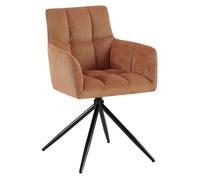Silla de comedor jonah tela naranja 59x59x87 cm