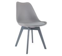 Silla de comedor linares elegante y cómoda para tu hogar plástico gris/gris 50x49x83 cm