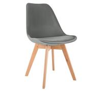 Silla de comedor linares elegante y cómoda para tu hogar terciopelo gris 50x49x83 cm