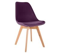 Silla de comedor linares elegante y cómoda para tu hogar terciopelo lila 50x49x83 cm
