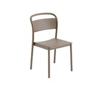 Silla de Comedor Lineal de Acero en Color Topo