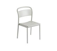 Silla de Comedor Linear de Acero Gris