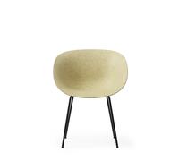 Silla de Comedor Mate con Reposabrazos Negro/acero/cáñamo