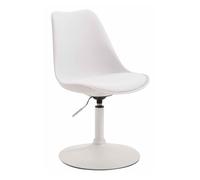 CLP Trading GmbH Silla de comedor Maverick – Asiento cuero sintético regulable en altura, Blanco