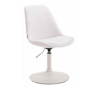 Silla de comedor maverick simil cuero blanco 57x48x76 cm