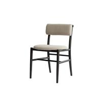 Silla de Comedor Nama Color Café, Negro y Lino