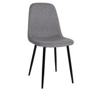 Silla de comedor napier tela gris 51x44x88 cm