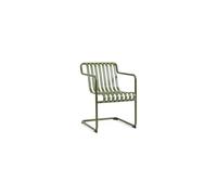 Silla de Comedor Palissade Cantilever con Reposabrazos en Color Oliva