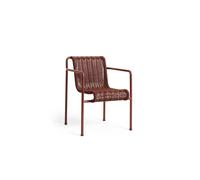 HAY Silla con reposabrazos Palissade Cord Dining Iron red