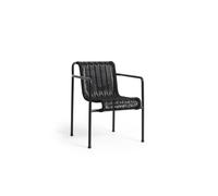 Silla de Comedor Palissade de Cuerda con Reposabrazos en Color Antracita