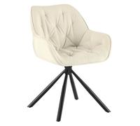 Silla de comedor rimio cord pana crema 62x56x82 cm