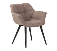 Silla de comedor roseville en tela o polipiel gris topo 60x64x84 cm