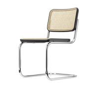 Silla de Comedor S 32 V Cantilever Cromo/Haya Negro