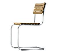 Silla de Comedor S 40 Cantilever Acero Inoxidable/Iroko