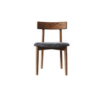 MUUBS Sillas con asiento Tetra Tejido color granito-roble oscuro