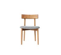 MUUBS Sillas con asiento Tetra Tejido color hormigón-roble aceitado natural