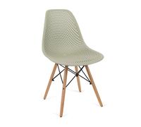 Silla de Comedor The Secret Home - Ergonómica Polipropileno y Madera de Haya - Varios Colores Olive green