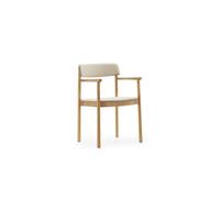 Silla de Comedor Timb con Reposabrazos, Tapizada en Color tostado/Hallingdal 220