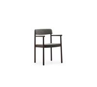 Silla de Comedor Timb con Reposabrazos, Tapizada en Marrón/Hallingdal 368
