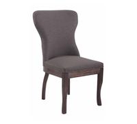 Silla de comedor windsor tela gris oscuro 61x50x94 cm