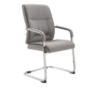 Silla de conferencia anubis en tela gris 65x58x102 cm