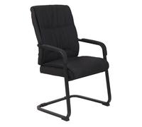 Silla de conferencia anubis en tela negro/negro 65x58x102 cm