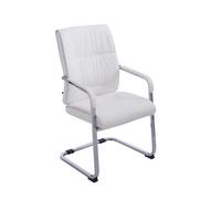 Silla de conferencia anubis simil cuero blanco 65x58x102 cm