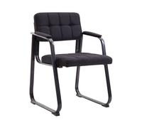 CLP Silla Canada B – Conferencia con reposabrazos, acolchada, estructura metal negra mate – Negro