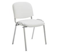 Silla de conferencia ken chrom simil cuero blanco 48x54x79 cm