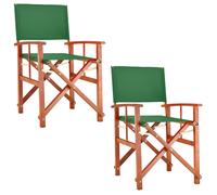 Silla de director Cannes juego de 2 eucalipto verde certificado FSC