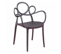 Silla de diseño con brazos apta para exterior - dream