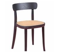Silla de diseño en madera de fresno y asiento de ratán natural - tours
