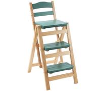 Silla de escalera plegable multifuncional con estante de almacenamiento, portátil y ahorra espacio para uso doméstico