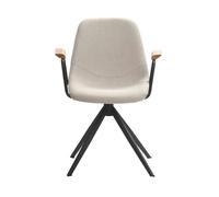 Silla de escritorio con reposabrazos tali beige