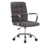 Silla de escritorio deli pro en tela con asiento ergonómico y reposabrazos 58x65x92cm color gris