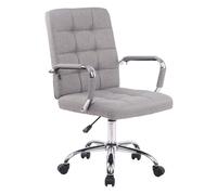 CLP Silla de escritorio Deli Pro — tela, giratoria, regulable en altura, ruedas — gris