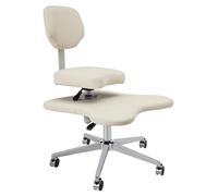 Silla de escritorio, diseño ergonómico, comodidad ajustable, altura de 90-105 cm, BLANCA
