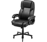 Silla de escritorio ejecutiva con respaldo alto, control de soporte lumbar mediante perilla, color
