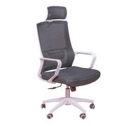 Silla de escritorio ergonómica en malla transpirable y reposacabezas ajustable - mesh