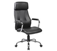 Silla de Escritorio Ergonómica Rocada | Respaldo Alto | Ruedas y Reposabrazos | Ajustable | Negro